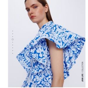 Zara Ruffled Sleeveless Shirt